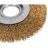 Щетка дисковая для УШМ витая латунированная проволока 100мм отв. 22.23мм Kranz KR-91-1241