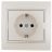 Розетка 1-м СП Мира керам. с заземл. жемчуж. бел. перламутр LEZARD 701-3030-122