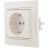 Розетка 1-м СП Мира керам. с заземл. жемчуж. бел. перламутр LEZARD 701-3030-122