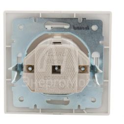 Розетка 1-м СП Мира керам. с заземл. жемчуж. бел. перламутр LEZARD 701-3030-122