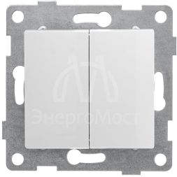 Выключатель 2-кл. СП Bravo 10А 250В механизм бел. GUSI С10В2-001