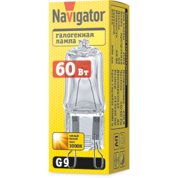Лампа галогенная 94 216 JCD9 60Вт капсульная G9 3000К 230В clear 2000h Navigator 94216