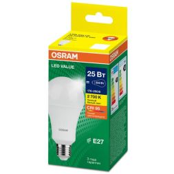 Лампа светодиодная LED G4 Value LVCLA250 25W/927 CRI95 25Вт 2700К 2500лм грушевидная матов. E27 170-250В OSRAM 4058075696716