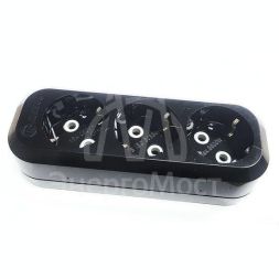 Колодка удлинителя 3-м с заземл. черн. Makel MGP2131