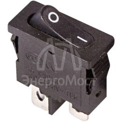 Выключатель клавишный 250В 6А (2с) ON-OFF черн. Mini (RWB-103; SC-766; MRS-101-5) Rexant 36-2050