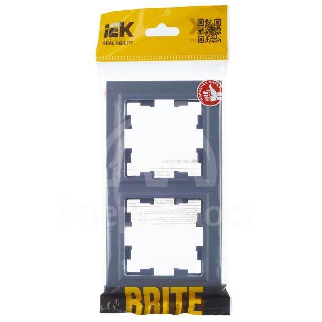 Рамка 2-м BRITE РУ-2-БрМ маренго IEK BR-M22-K35