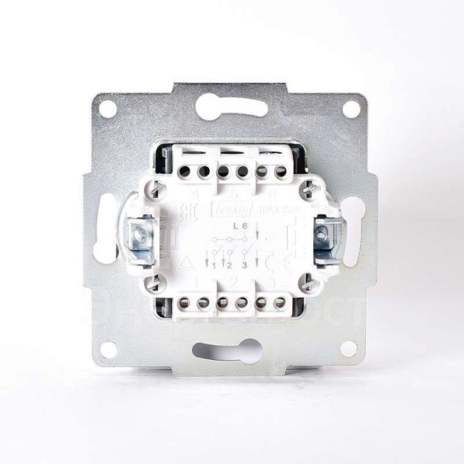 Механизм выключателя 3-кл. 1п СП Karina 10А IP20 черн. бархат LEZARD 707-4288-109