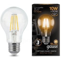 Лампа светодиодная Black Filament A60 E27 10Вт 2700К Gauss 102802110