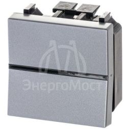 Механизм переключателя проходного 1-кл. 2мод. СП Zenit 16А IP20 с клавишей серебр. ABB 2CLA221000N1301