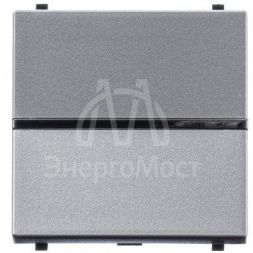 Механизм переключателя проходного 1-кл. 2мод. СП Zenit 16А IP20 с клавишей серебр. ABB 2CLA221000N1301