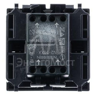 Механизм переключателя проходного 1-кл. 2мод. СП Zenit 16А IP20 с клавишей серебр. ABB 2CLA221000N1301