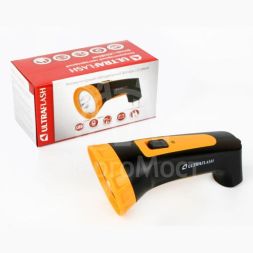 Фонарь LED 3804M (аккум. 220В черн./желт. 4 LED SLA пласт. коробка) Ultraflash 12867