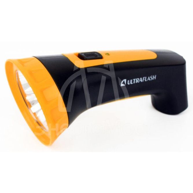 Фонарь LED 3804M (аккум. 220В черн./желт. 4 LED SLA пласт. коробка) Ultraflash 12867