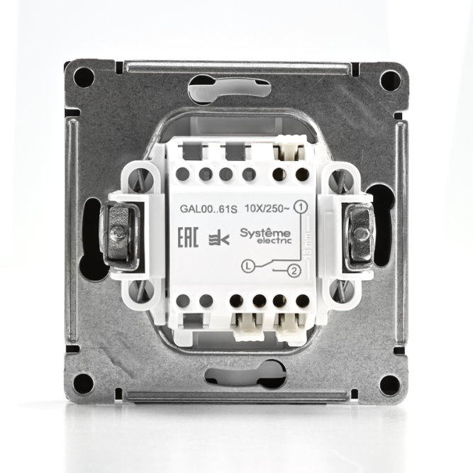 Переключатель 1-кл. ArtGallery 10AX быстрозажим. клем. механизм карбон SE GAL001061S