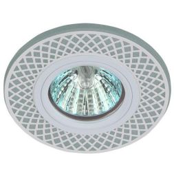 Светильник DK LD42 WH/WH MR16 точечный; декор со светодиодной подсветкой бел./бел. ЭРА Б0037380