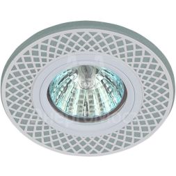 Светильник DK LD42 WH/WH MR16 точечный; декор со светодиодной подсветкой бел./бел. ЭРА Б0037380