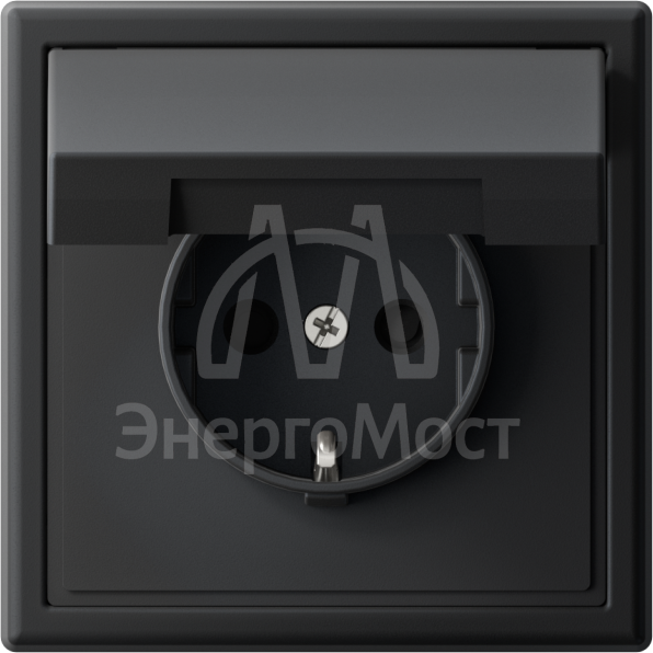 Розетка ArtGallery 16А IP20 с заземл. со шторками с крышкой быстрозажим. клем. механизм карбон SE GAL001046S