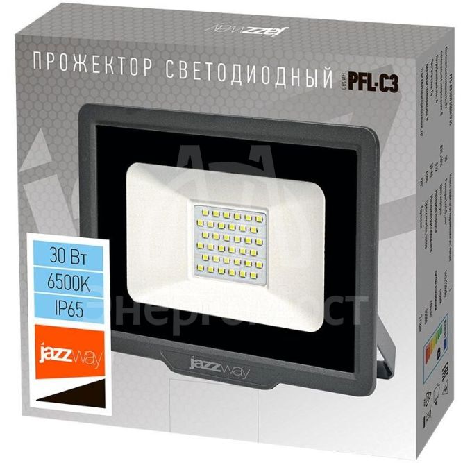 Прожектор PFL-C3 30Вт 6500К IP65 JazzWay 5023567