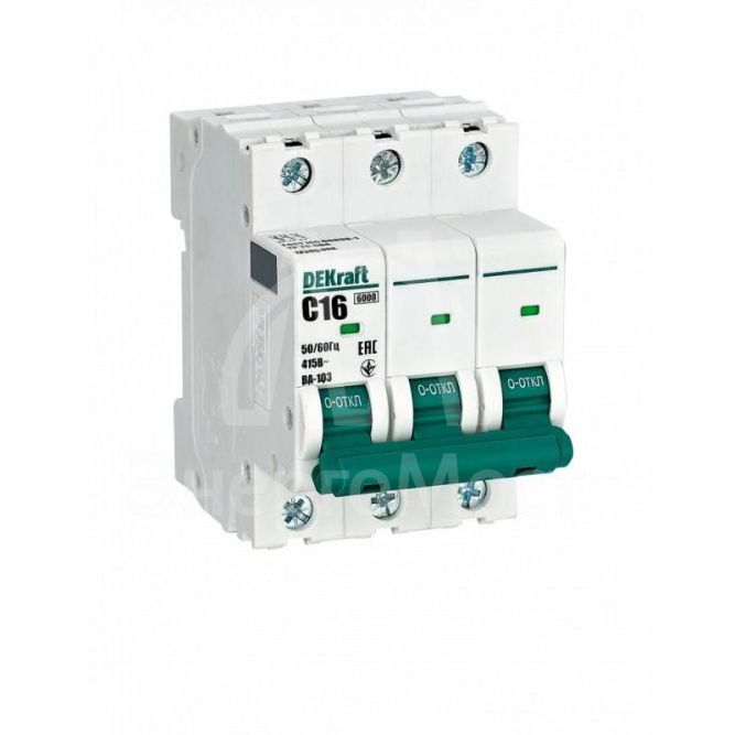 Выключатель автоматический модульный 3п C 16А 6кА ВА-103  SchE 12305DEK