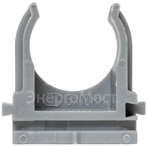 Держатель для труб (клипса) для ручного монтажа d20мм сер. Plast (уп.10шт) EKF derj-z-20sn-r