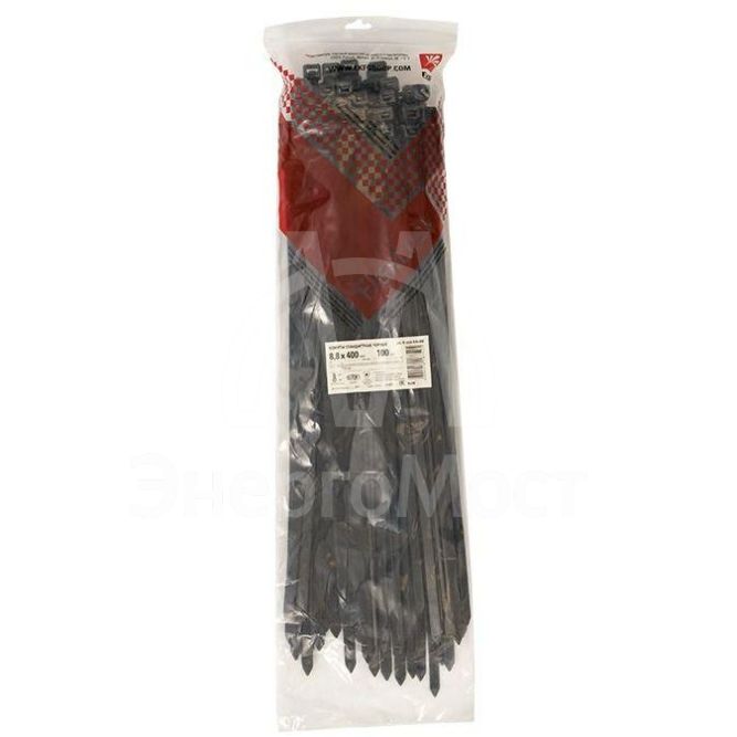 Хомут P6.6 4.8х400 FlexLock стандартный черн. (уп.100шт) PROxima EKF plc-fl-ctsb-4.8x400