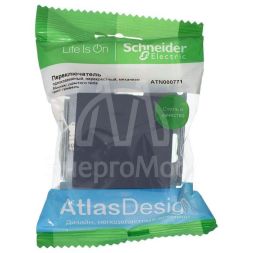 Механизм переключателя перекрестного 1-кл. СП AtlasDesign 10А IP20 (сх. 7) 10AX грифель SchE ATN000771