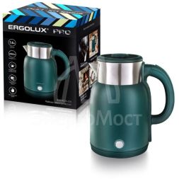 Чайник электрический ELX-KS13-C05 PRO нерж.сталь/пластик 1.6л 220-240В 2000Вт зел. ERGOLUX 15331
