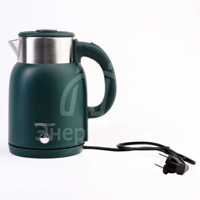 Чайник электрический ELX-KS13-C05 PRO нерж.сталь/пластик 1.6л 220-240В 2000Вт зел. ERGOLUX 15331
