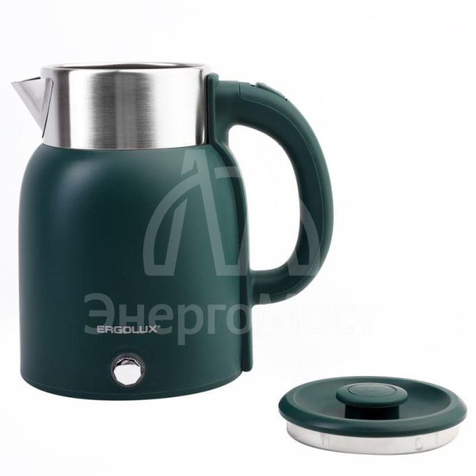 Чайник электрический ELX-KS13-C05 PRO нерж.сталь/пластик 1.6л 220-240В 2000Вт зел. ERGOLUX 15331