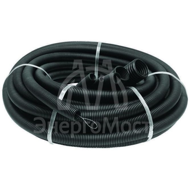 Труба гофрированная ПНД d25мм с протяжкой черн. (50м) Ruvinil 22501