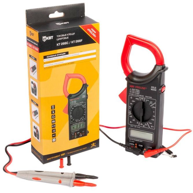 Клещи токовые цифровые &amp;quot;PROLINE&amp;quot; KT 266F КВТ 79133