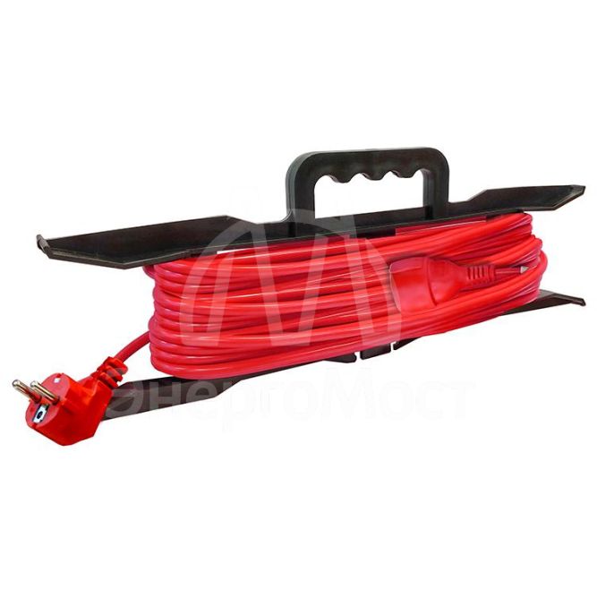 Удлинитель-шнур на рамке 1х40м с заземл. 10А IP20 2.2кВт ПВС 3х1 DOMTOK 2481