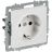 Розетка BRITE РС14-1-0-БрАБ 16А с заземл. защ. шторки механизм арктич. бел. IEK BR-R14-16-K91