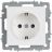 Розетка BRITE РС14-1-0-БрАБ 16А с заземл. защ. шторки механизм арктич. бел. IEK BR-R14-16-K91