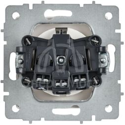 Розетка BRITE РС14-1-0-БрАБ 16А с заземл. защ. шторки механизм арктич. бел. IEK BR-R14-16-K91