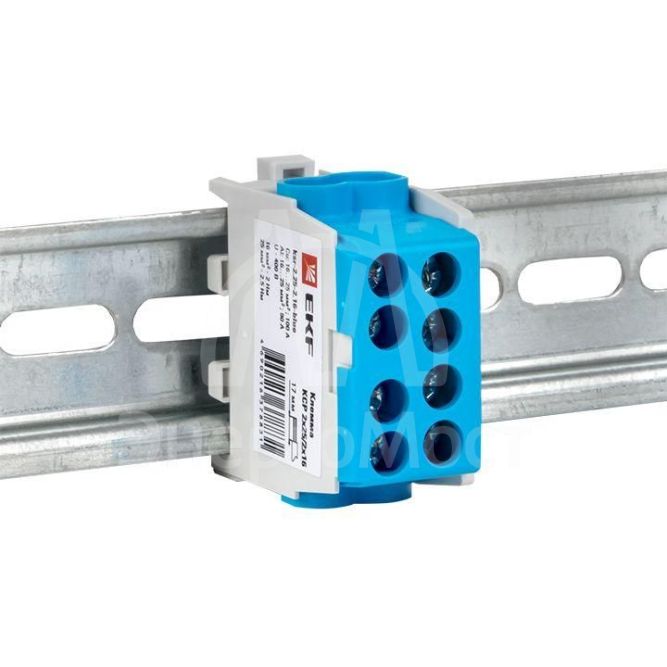 Клемма распределительная КСР с двойным винтом 2х25/2х16 син. PROxima EKF ksr-2.25-2.16-blue