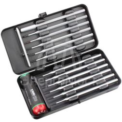 Отвертка серия Nm 0.6-1.5 с набором насадок (уп.12шт) в кейсе Felo 10099116