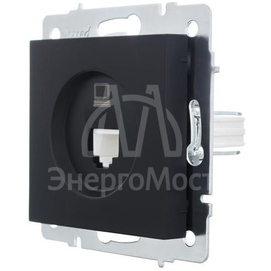 Розетка компьютерная 1-м СП Vesna механизм черн. бархат LEZARD 742-4288-139