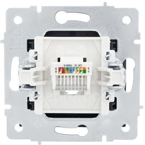 Розетка компьютерная 1-м СП Vesna механизм черн. бархат LEZARD 742-4288-139