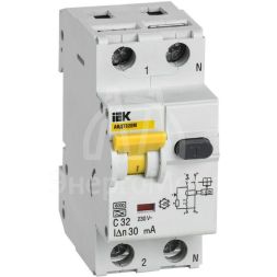 Выключатель автоматический дифференциального тока C 32А 30мА АВДТ32EM IEK MVD14-1-032-C-030