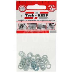 Шайба плоская М5 цинк. DIN 125 (уп.50шт) пакет Tech-Krep 103043