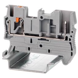 Клемма проходная под вставной штекер зажим push-in 2 точки подключения 2.5кв.мм сер. DKC VPR-2.5-1P