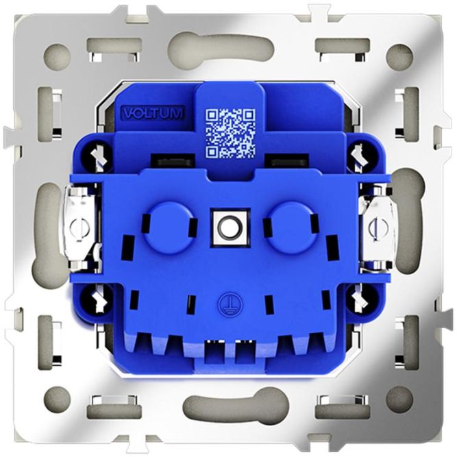 Розетка 1-м СП S70 16А с заземл. защ. шторки механизм шелк Voltum VLS040204
