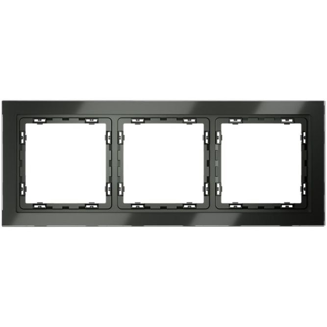 Рамка 3-м S70 стеклян. титан Voltum VLS110306