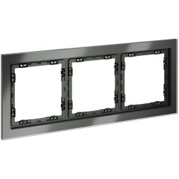 Рамка 3-м S70 стеклян. титан Voltum VLS110306