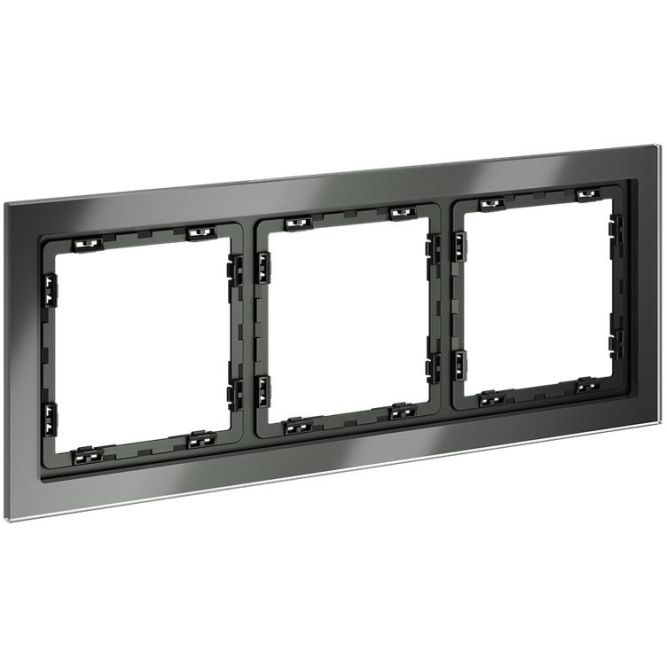 Рамка 3-м S70 стеклян. титан Voltum VLS110306