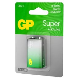 Элемент питания алкалиновый "крона" 6LR61 9В Super Alkaline G-Tech 1604AA21-5CRSBC1 10/200 (блист.1шт) GP 1219