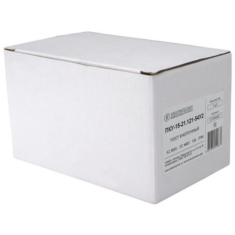 Пост кнопочный ПКУ-15-21.121-54 У2 (1хВК30-10-11110-54 (1з+1р) черн. + 1хВК30-10-11110-54 (1з+1р) красн. + PG-19) пост управления Электротехник ET054487