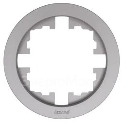 Рамка 1-м OSEN горизонт. круглая сер. матов. LEZARD 744-7400-146