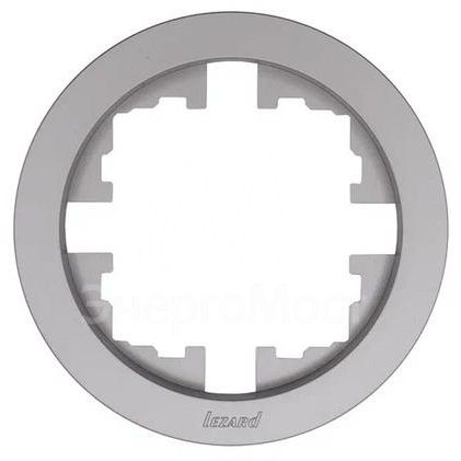 Рамка 1-м OSEN горизонт. круглая сер. матов. LEZARD 744-7400-146